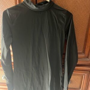 Black Mock Neck Long Sleeve Bodycon Dress